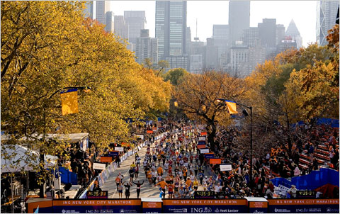 new york city marathon finish line